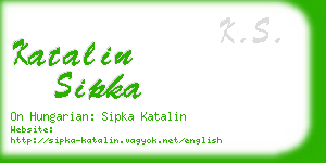 katalin sipka business card